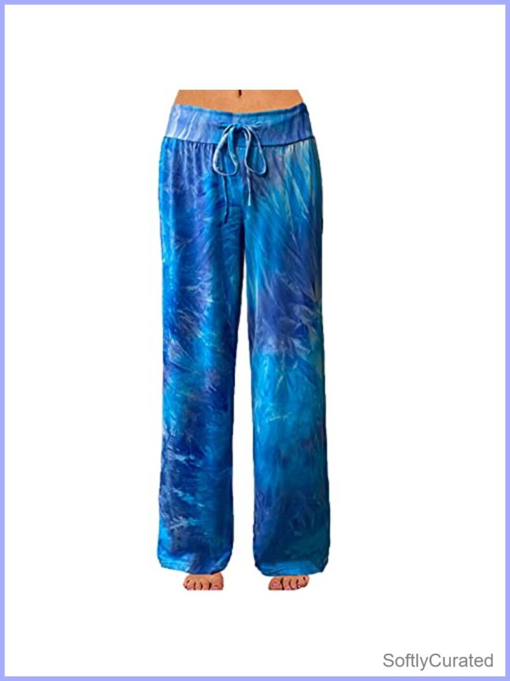 Women's Palazzo Pajama Lounge Pants Drawstring Wide Leg Soft Stretch Bottoms